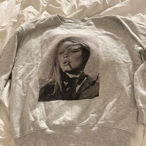 Anine Bing Gray Graphic Sweatshirt